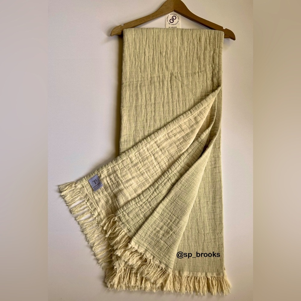 🎁Texteis Penedo Throw Blanket - Made in Portugal Cotton - Sage